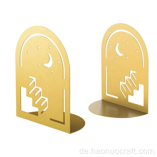 Gold große leichte luxuriöse dekorative Hausmetallbuchstütze